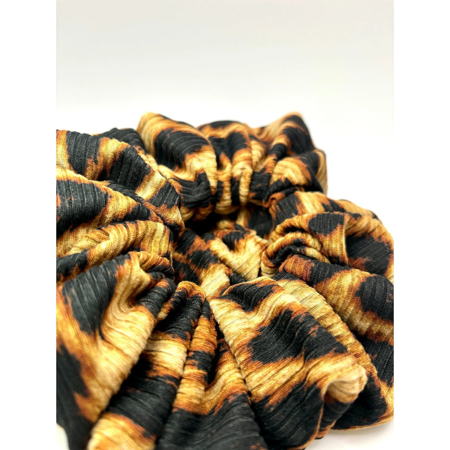Brown Cheetah Ribbed Scrunchie Enchanted Scrunch