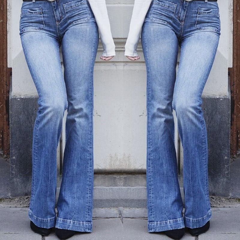 Cowgirl Chic Wide Flare Jeans - Stylish Denim Flare Pants for Trendy Women Country in My Heart