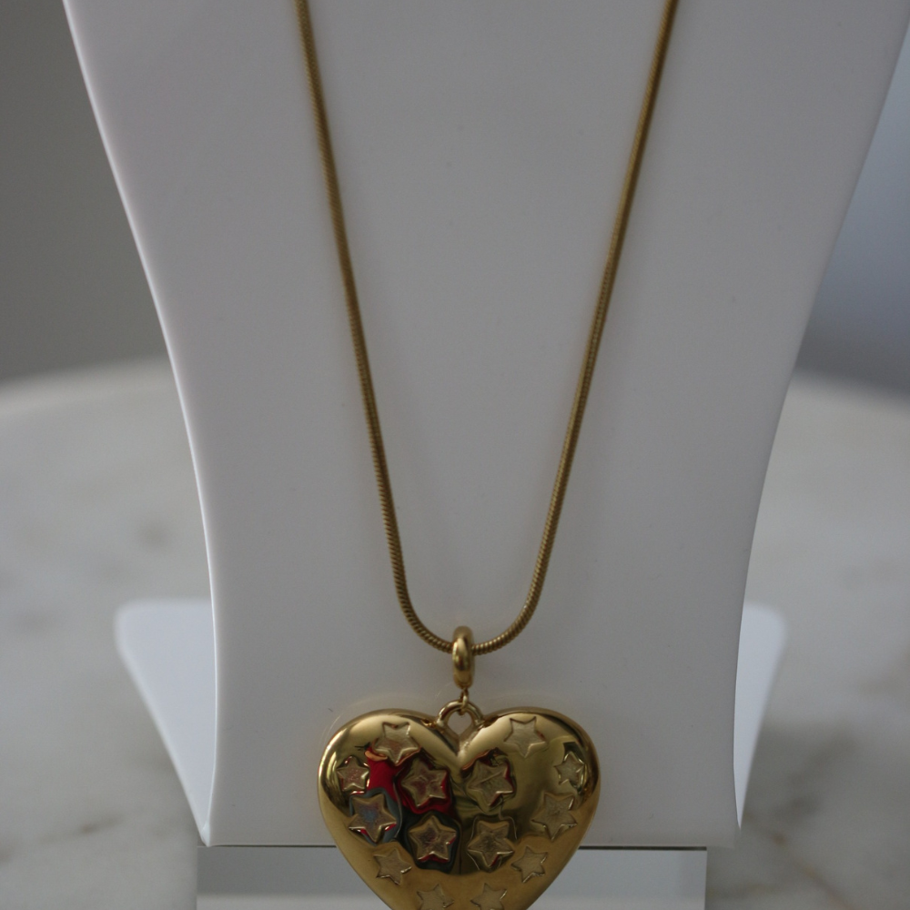 Starlight Heart Necklace - Stainless Steel Deep South Originals