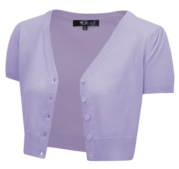 Cropped Bolero Knit Sweater Cardigan Short Sleeve Shop Style & More | Fresh Looks, Everyday Deals & Free Shipping