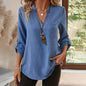 Womens Casual Summer Shirts Notch V Neck Blouses FitiqueFit