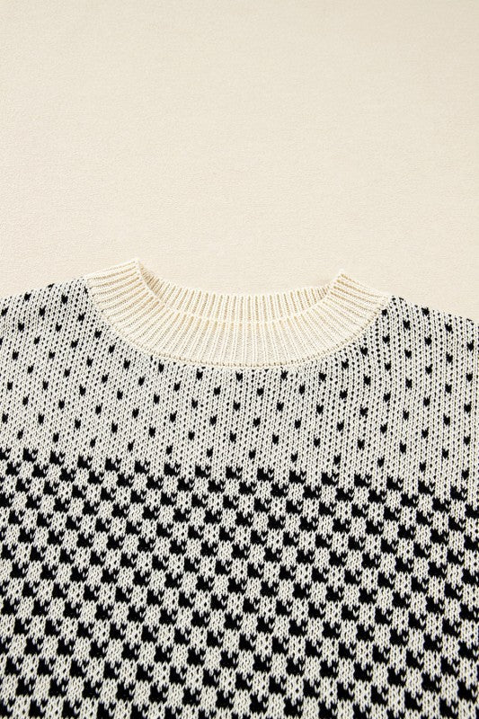 Dotted Colorblock Lantern Sleeve Sweater Shop Style & More | Fresh Looks, Everyday Deals & Free Shipping