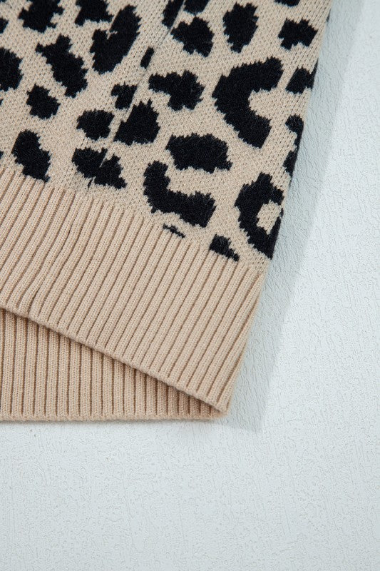 Leopard Drop Shoulder Chunky Cardigan Sweater Shop Style & More | Fresh Looks, Everyday Deals & Free Shipping