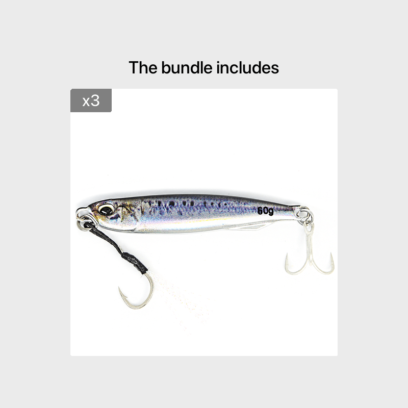 B&U Metal Cast Jig - 3D Printed Spoon Casting Jigging for Saltwater Fishing - 30G/40G/60G Artificial Bait Tackle with Enhanced Durability and Realistic Design NovaCart