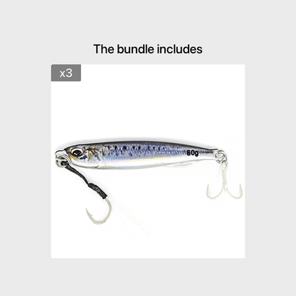 B&U Metal Cast Jig - 3D Printed Spoon Casting Jigging for Saltwater Fishing - 30G/40G/60G Artificial Bait Tackle with Enhanced Durability and Realistic Design NovaCart