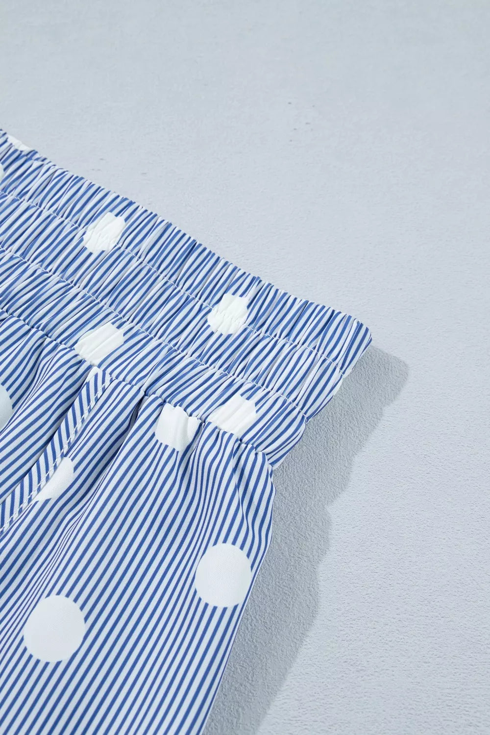 Polka Dot Striped Elastic Waist Shorts New Era Fashion LLc