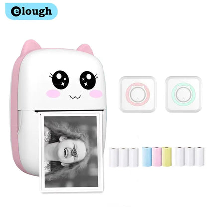 Compact and Colorful Mini Thermal Printer: Bluetooth Wireless Portable Pocket Label Maker for Stickers