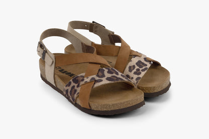 Noa by LEON- Women’s Leather Sandal- Ankle Strap with Adjustable Buckle & Arch Support LEON Footwear USA