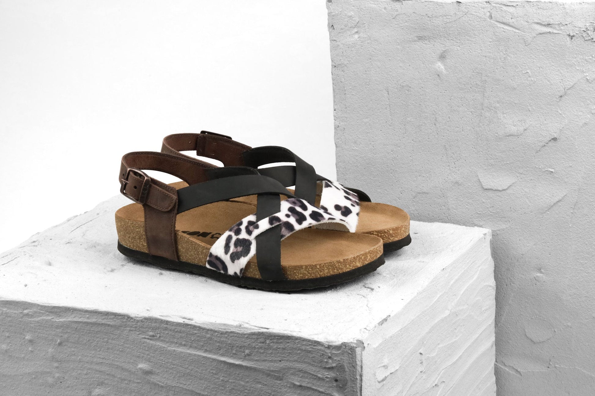 Noa by LEON- Women’s Leather Sandal- Ankle Strap with Adjustable Buckle & Arch Support LEON Footwear USA