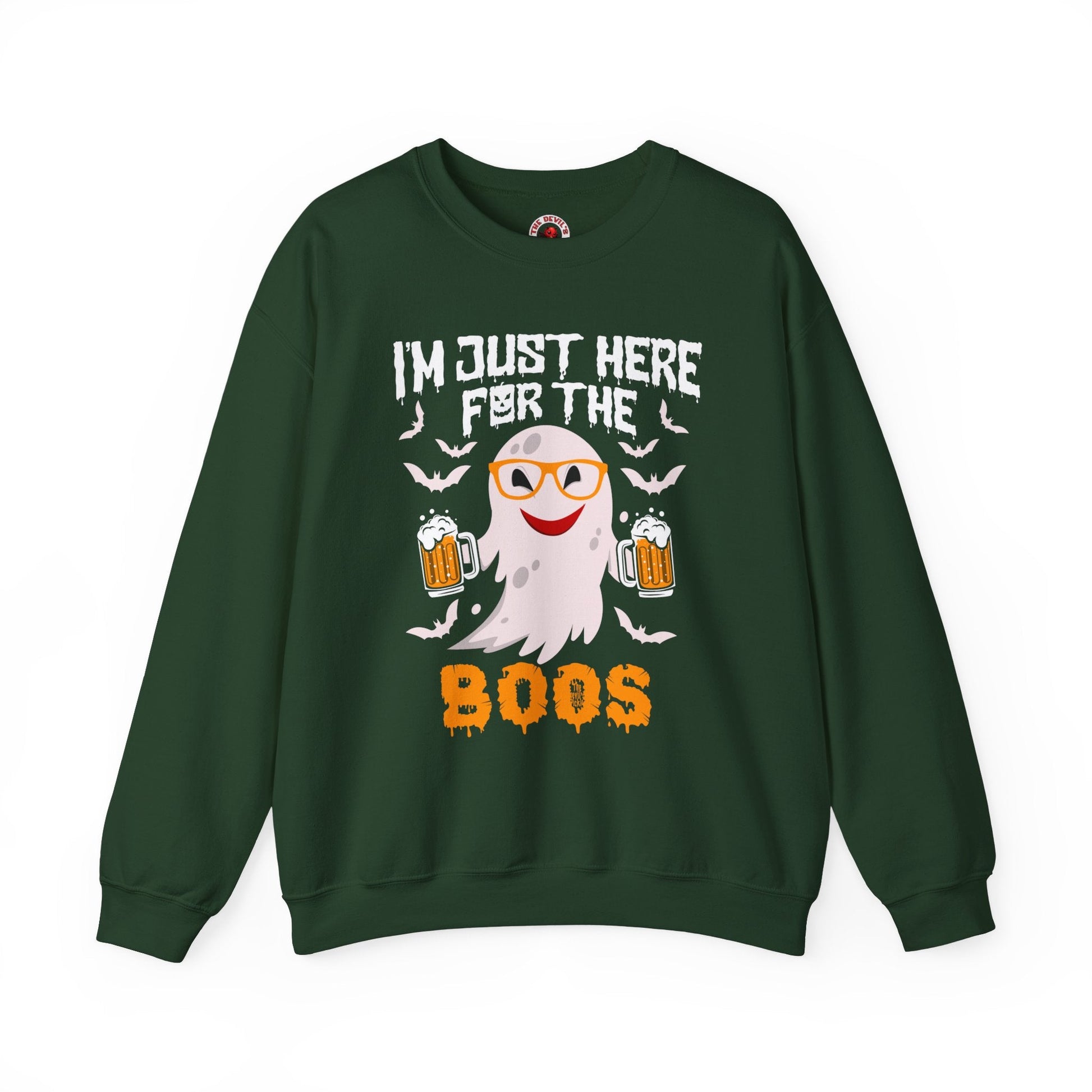 I'm Just Here For The Boos Crewneck Sweatshirt The Devil's Pickle