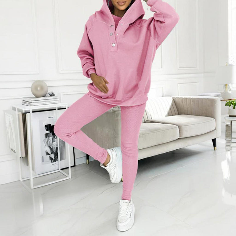 Women’s solid color three piece set FitiqueFit