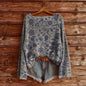 Women’s Fall Wildflower Print Long Sleeve T-Shirt FitiqueFit