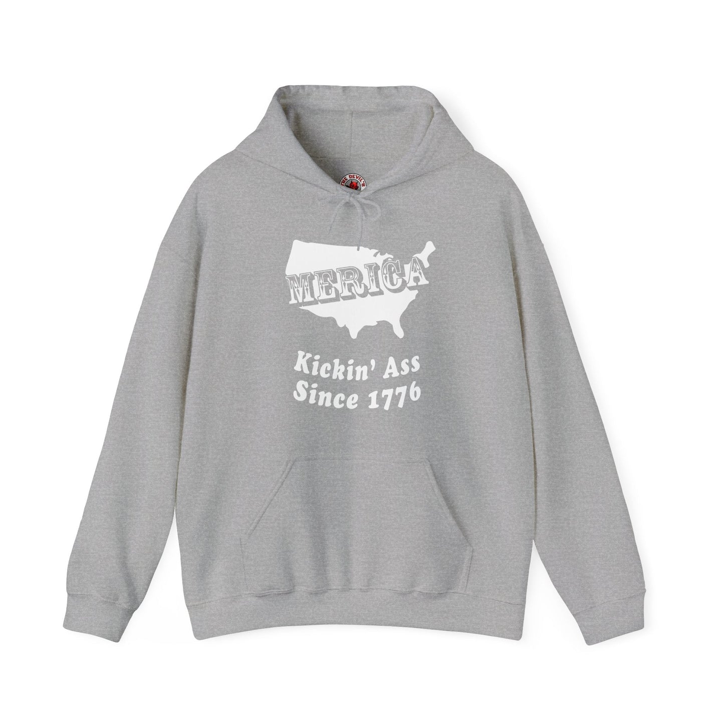 MERICA Kickin' Ass Since 1776 Hooded Sweatshirt The Devil's Pickle