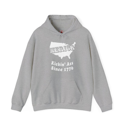 MERICA Kickin' Ass Since 1776 Hooded Sweatshirt The Devil's Pickle