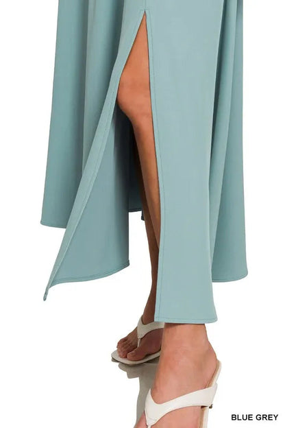Zenana Heavy Woven Span Crop Tee & Skirt Set West2East Surf
