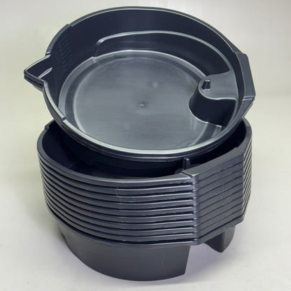 FLOTOOL (12 PACK) 8 Quart Drain Pan Sz 16.5” L x 15” W x 4” H, Black 42108MI PayWut