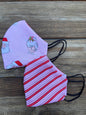 Mr. & Mrs. Claus / Candy Stripes Reversible Mask Retrolicious