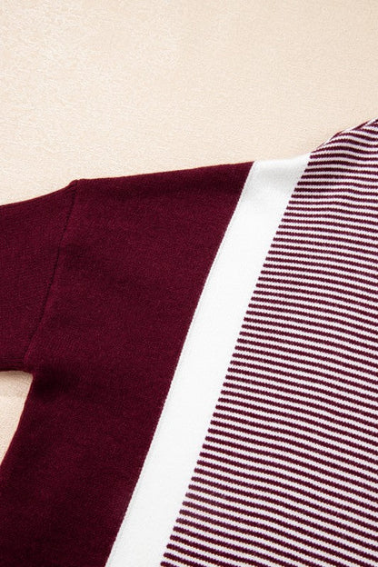 Stripe Colorblock Patchwork Dolman Sleeve Sweater Shop Style & More | Fresh Looks, Everyday Deals & Free Shipping