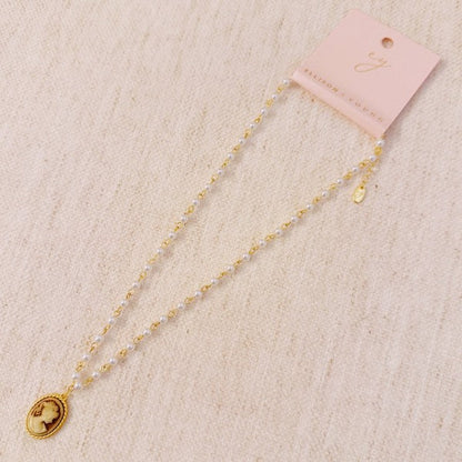 Vintage Pearl Chain Cameo Pendant Necklace Shop Style & More | Fresh Looks, Everyday Deals & Free Shipping
