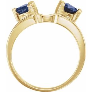 14K Yellow Natural Blue Sapphire Wrap-Style Ring Enhancer Ethereal Legacy Boutiques