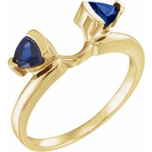 14K Yellow Natural Blue Sapphire Wrap-Style Ring Enhancer Ethereal Legacy Boutiques