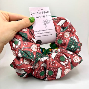 Green Lights and Coffee Christmas Scrunchie Set Enchanted Scrunch