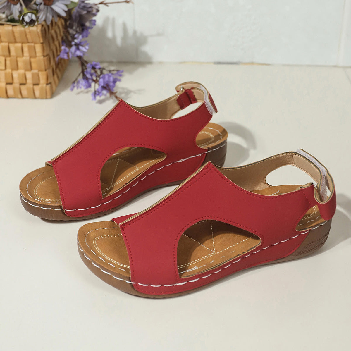 Women's Casual Velcro Strap Sandals FitiqueFit