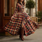 Women's Printed Lapel Slim-Fit Dress – Elegant Commuter Style FitiqueFit