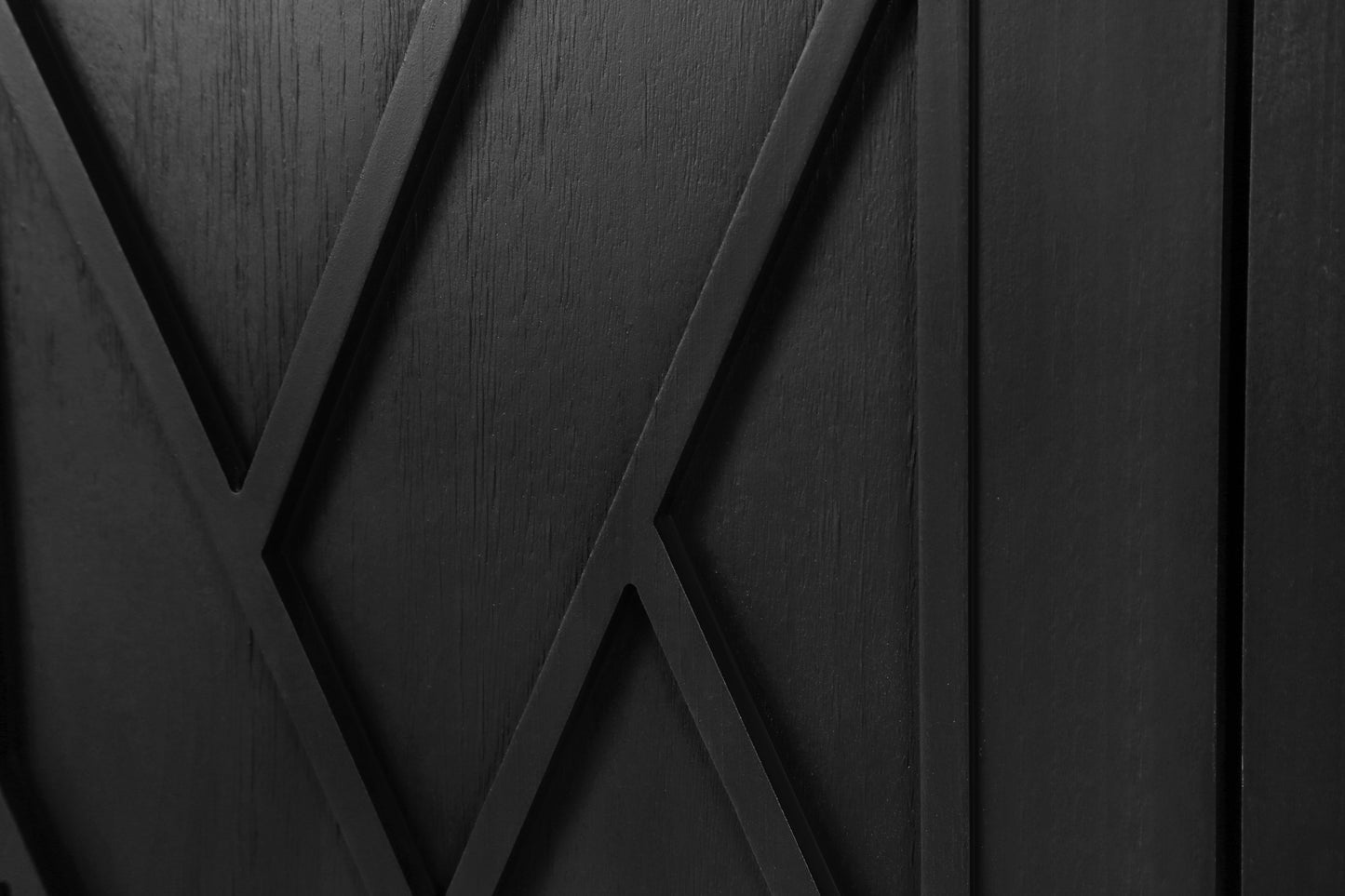 4 Door Wooden Twill Sideboard American Country Vintage Old Living Room Dining Room Hallway Entryway Cabinet (BLACK) V.I.P Digital Presence