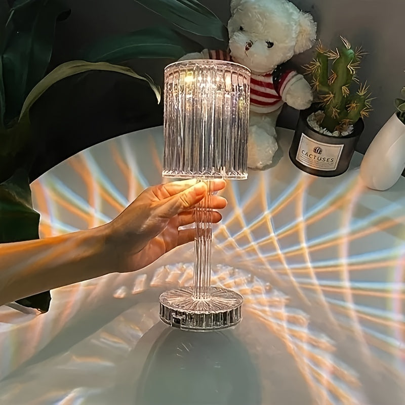 Elegant Crystal Touch Control Bedside Lamp - Adjustable LED Light with Rechargeable Battery, Dimmable, USB Charging, Indoor Decor, Modern Table Lamp|Decorative Table Lamp|Adjustable Light Lamp NovaCart