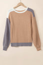Colorblock Patchwork Round Neck Sweater Shop Style & More | Fresh Looks, Everyday Deals & Free Shipping