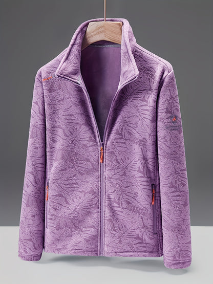 Women's winter sports stand up collar zipper jacket, lightweight, soft and warm, camouflage with zipper pocket, fashionable and versatile NovaCart