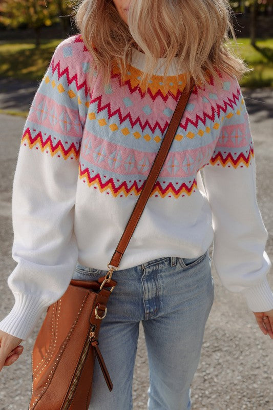 Avery Print Drop Shoulder Sweater Shop Style & More | Fresh Looks, Everyday Deals & Free Shipping