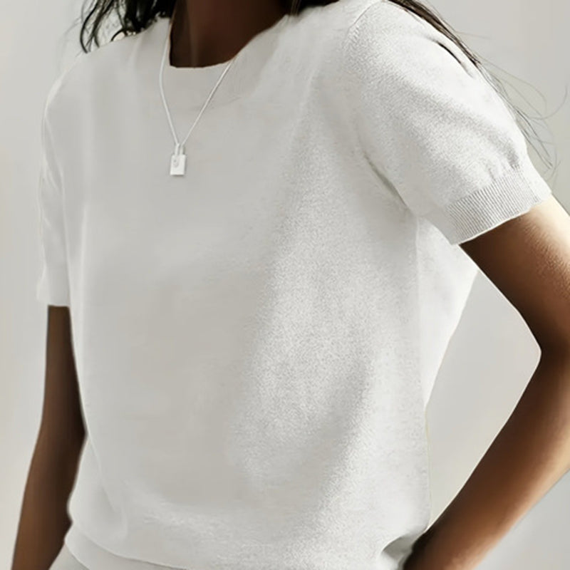 Women’s Soft Stretch Minimalist T-Shirt – Everyday Slim Fit Top FitiqueFit