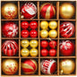 44-Piece Set: Christmas Decoration Colorful Ball Gift Box Set