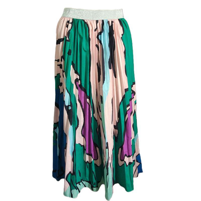 Printed pleated skirt See size chart under “more details” The Fashion Celestial
