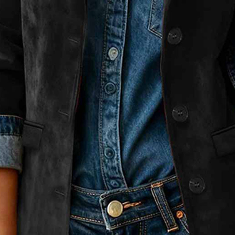 Plus Size Women's Solid Color Blazer Jacket FitiqueFit