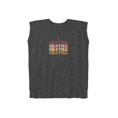 Women’s Flowy Rolled Cuffs Muscle Tee Grayceful LLC