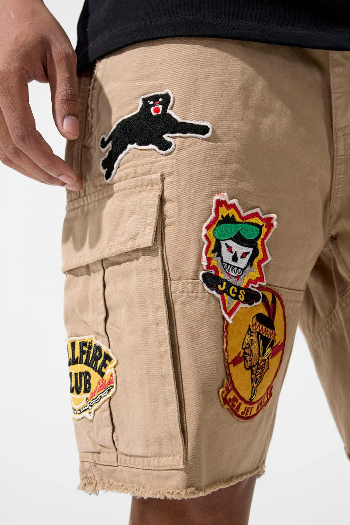 Jordan Craig War Angel Cargo Shorts - Khaki Denim Exchange