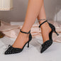 Women's Pointed Toe Stiletto Closed-Toe Sandals – French Style FitiqueFit