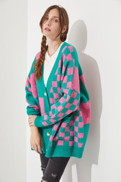 CHECKERED OVERSIZED SWEATER JJK5031P Shop Style & More | Fresh Looks, Everyday Deals & Free Shipping