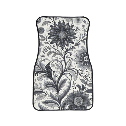 Floral Car Floor Mats, Elegant Auto Accessories, Flower Print Mats, Car Decor, Gift for Car Lovers, Home Decor Grayceful LLC