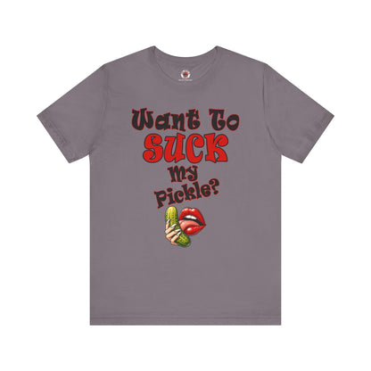 Want To Suck My Pickle T-Shirt The Devil's Pickle