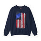 Tattered American Flag Crewneck Sweatshirt The Devil's Pickle