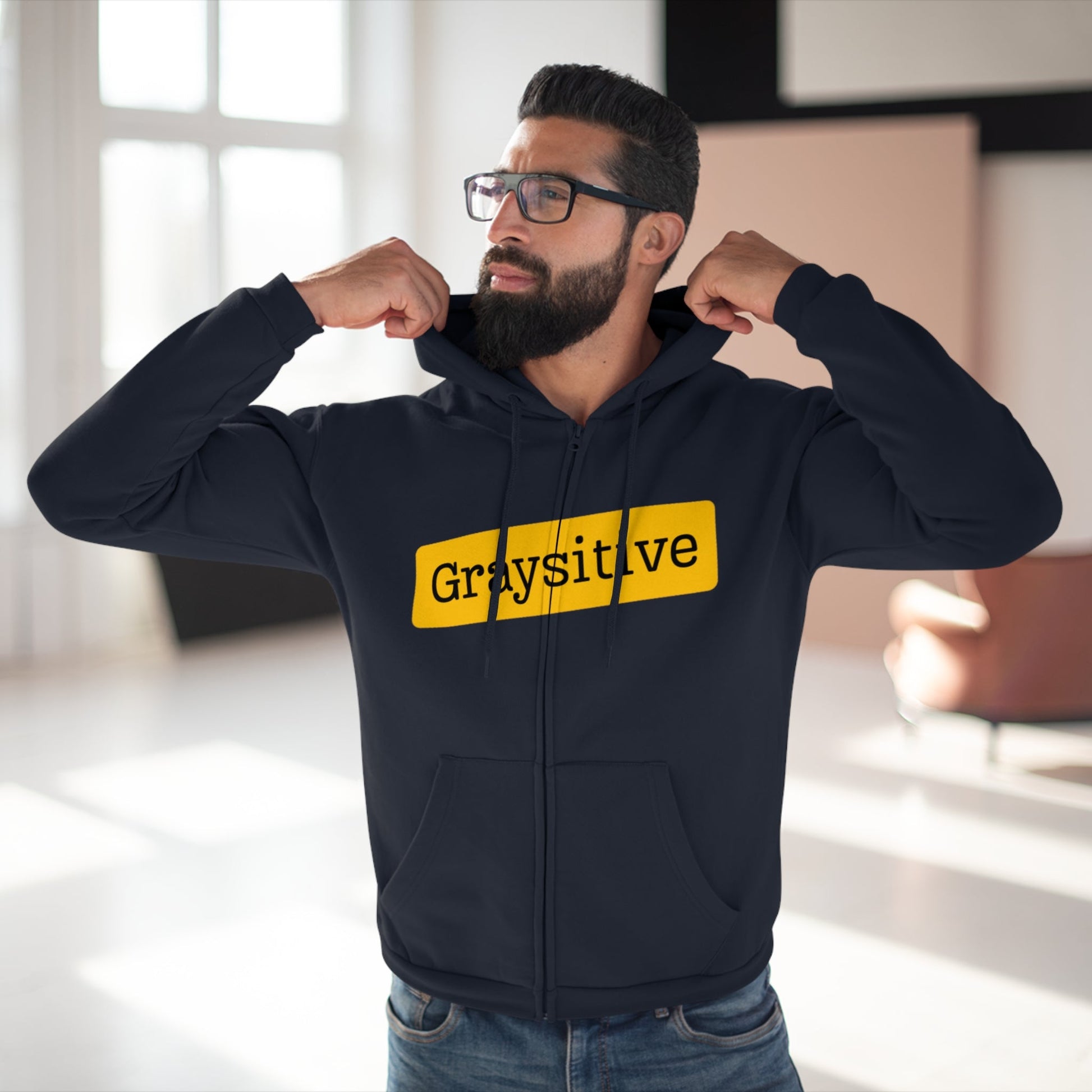 Unisex Hooded Zip Sweatshirt Grayceful LLC