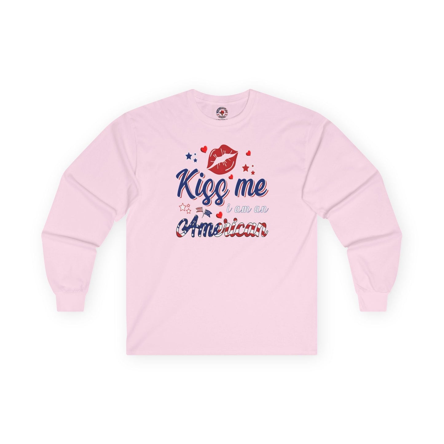 Kiss Me I Am An American Long Sleeve Tee The Devil's Pickle