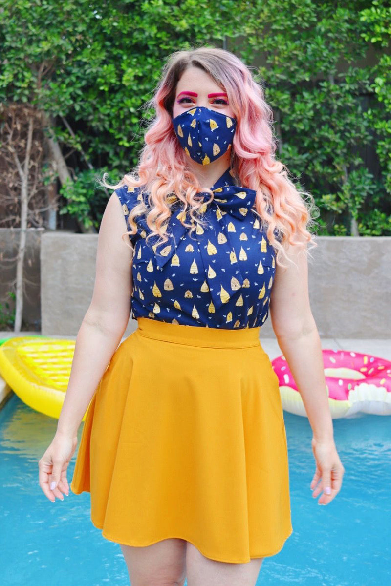 Beehive / Nocturnal Reversible Mask Retrolicious