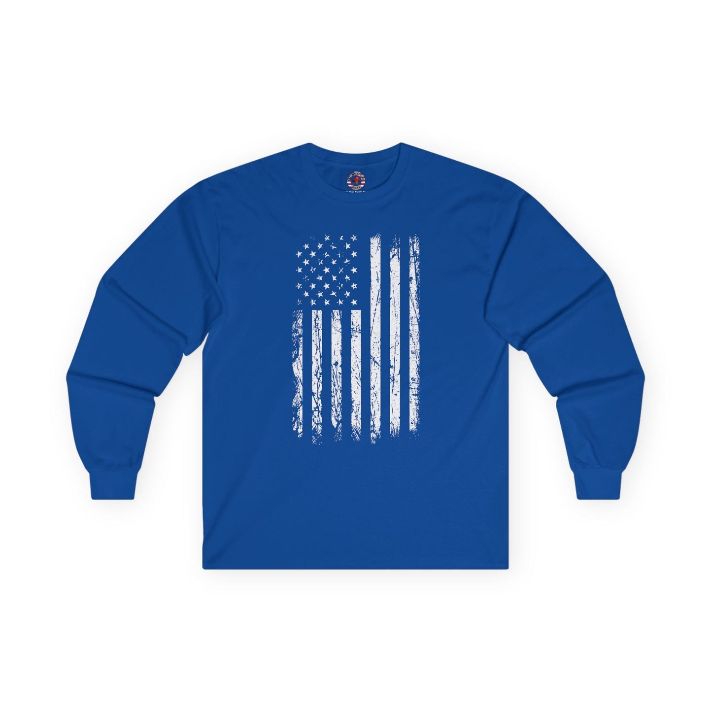 American Grunge Flag Long Sleeve Tee The Devil's Pickle