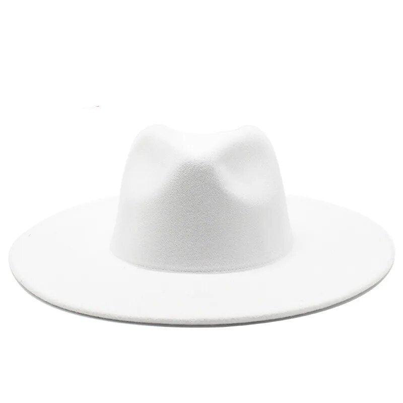 Modern Classic Felt Fedora – Stylish Wide Brim Wool Hat for Men and Women Country in My Heart