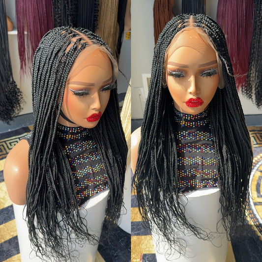 Frontal knotless braided wig  22 inches HOL stores